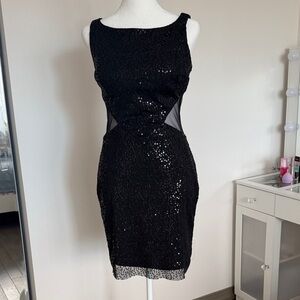 PromGirl Black Sequin Mini Dress